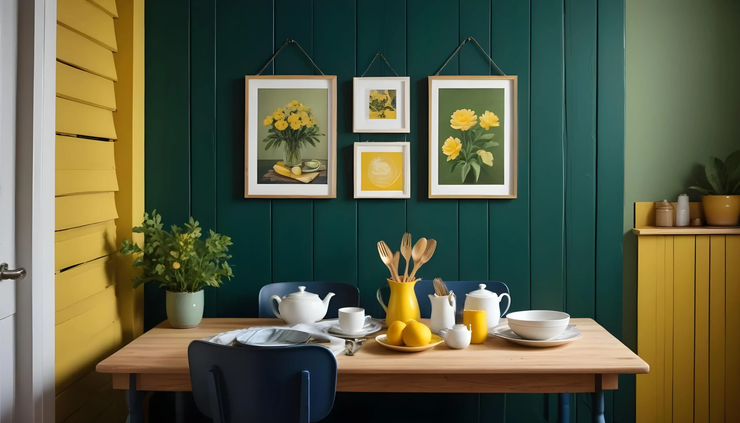 modern dining room wall decor idea
