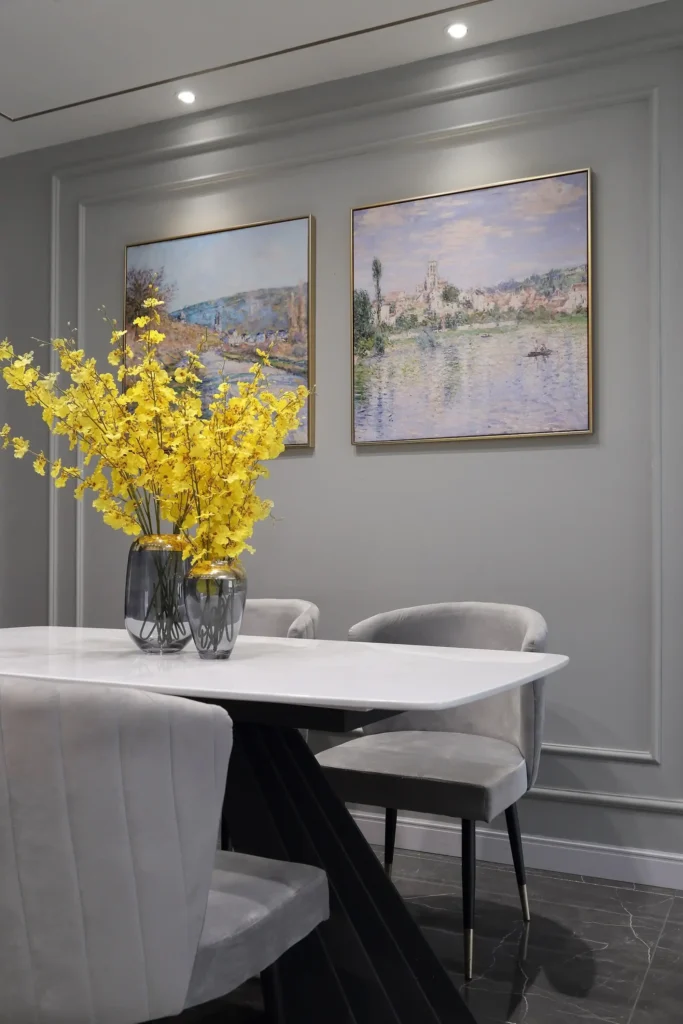 small dining room wall decor idea