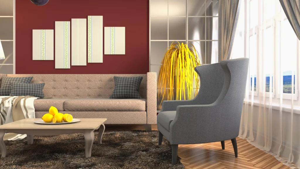 small living room wall decor idea